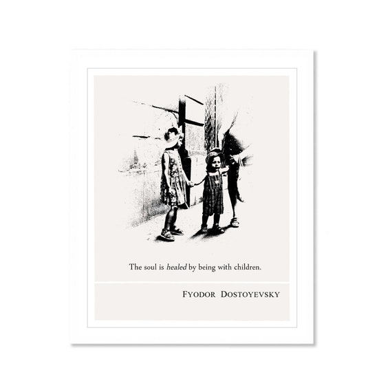 Literary Art Print, Large Wall Art, Fyodor Dostoyevsky, Literary Poster, Illustration Art, Literary Gift, Literary Art Print,Book Lover Gift