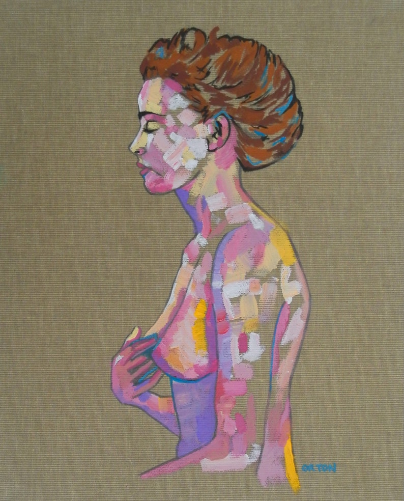 acrylic art nude female form Acrylic art nude female form