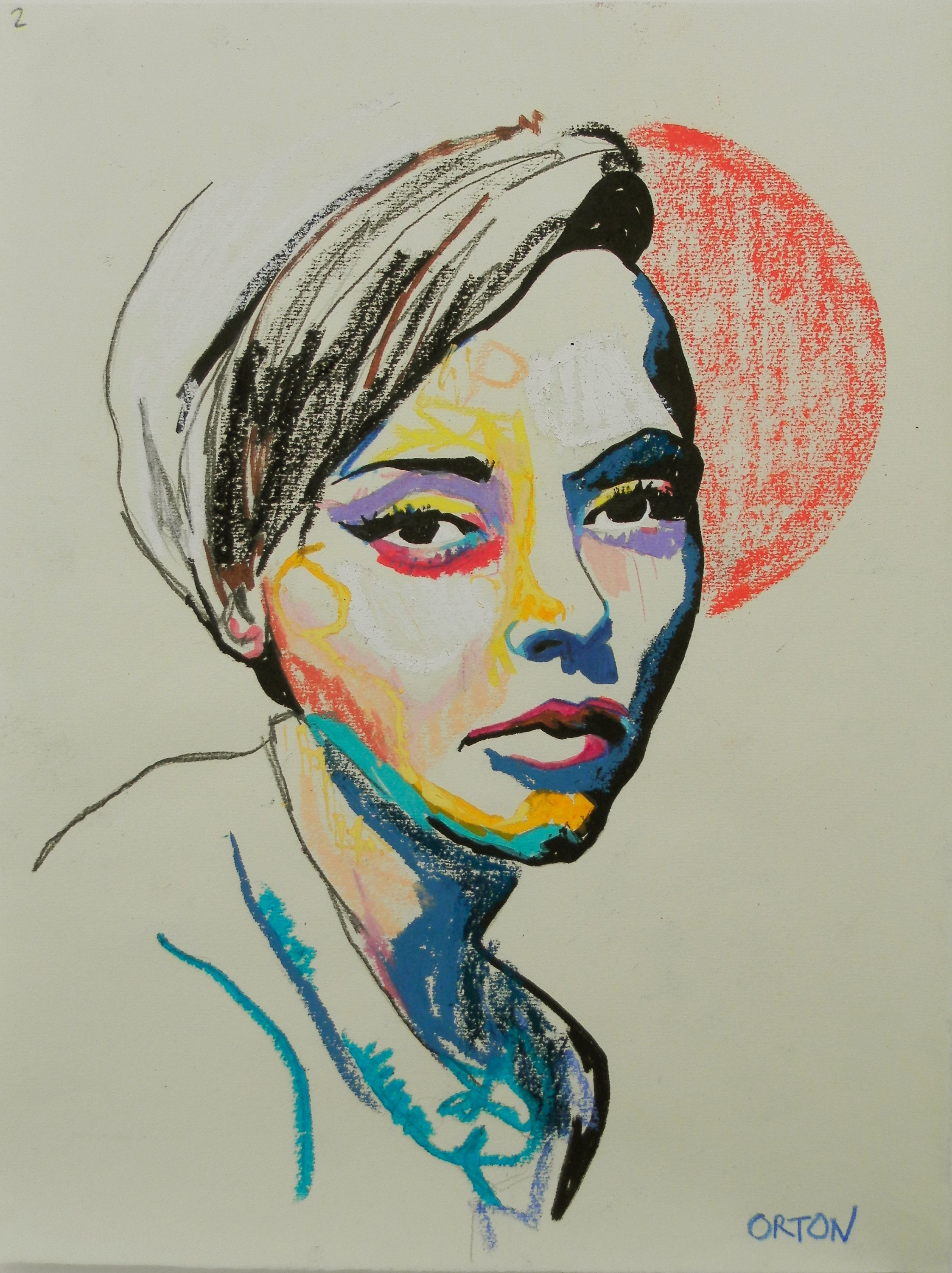 Pastel Original Portrait Art Drawing Portrait Sketch Charcoal