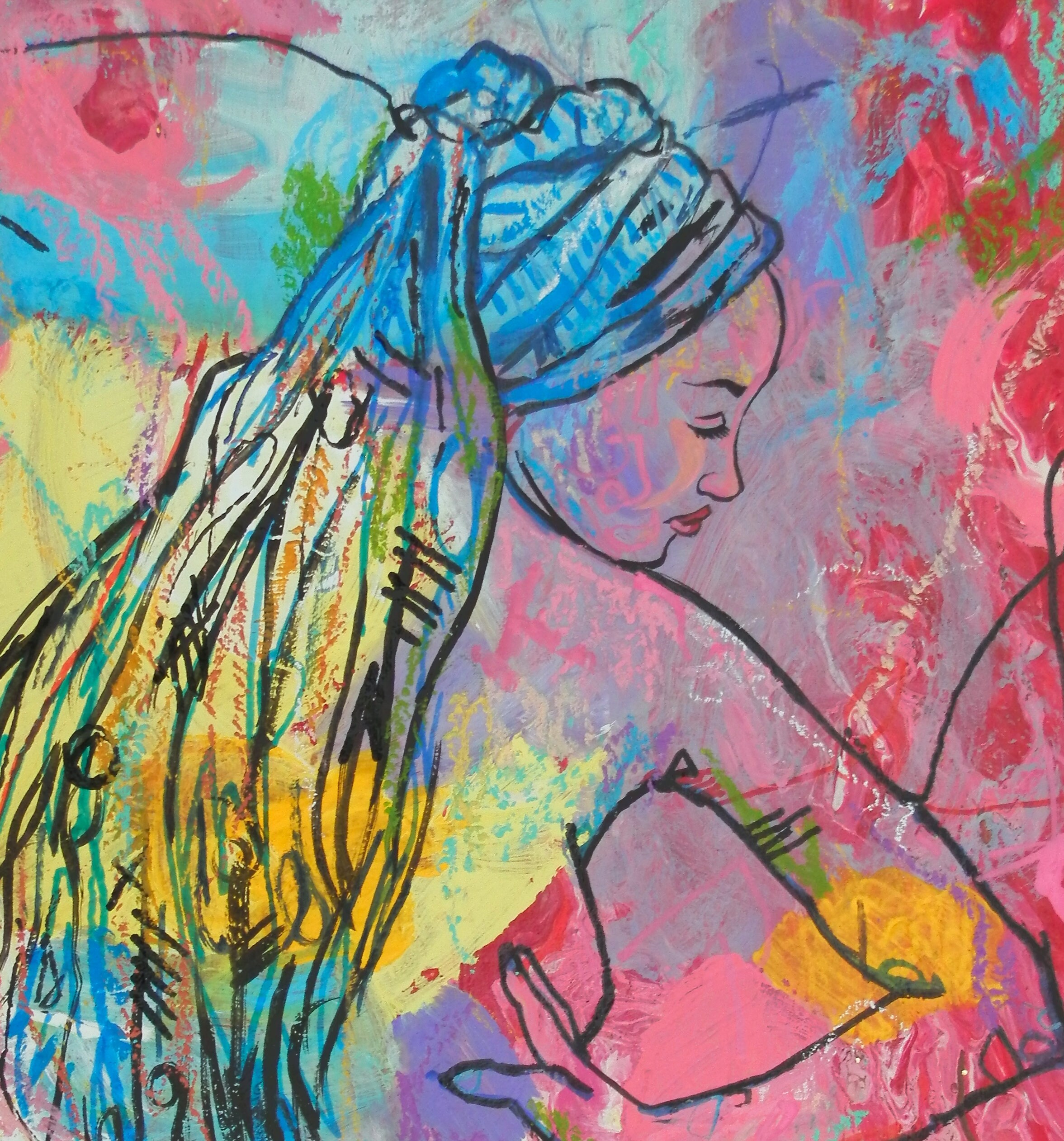 Abstract Nude Paintings: Unique & Stylish Art - mqj991h