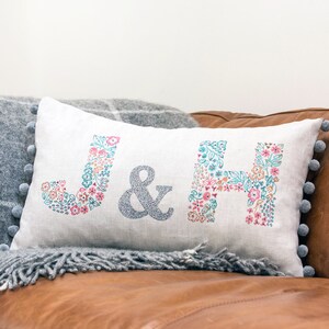 Personalised wedding, anniversary or couple cushion gift image 1