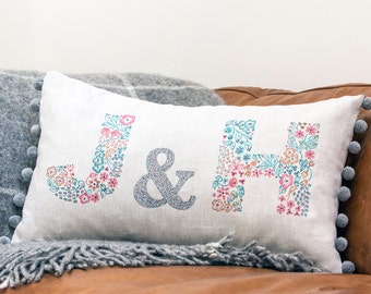 Personalised wedding, anniversary or couple cushion gift