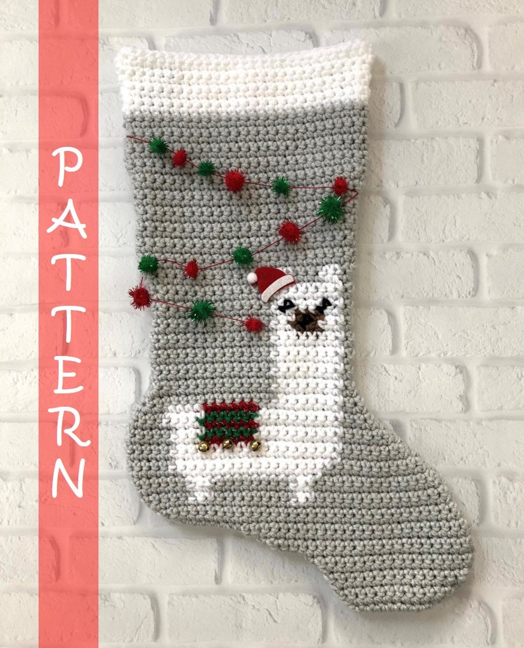 Llama Christmas Stocking CROCHET PATTERN Etsy