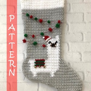 Llama Christmas Stocking CROCHET PATTERN