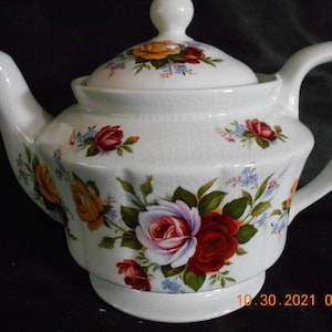 Arthur Wood Teapot - Rose Design