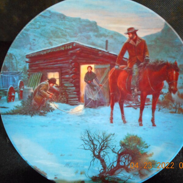 Christmas at the New Cabin Collector's Plate