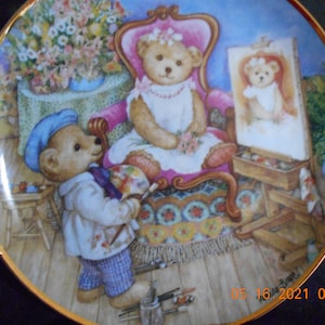 Franklin Mint -Pretty as a Picture - Teddy Bear Plate