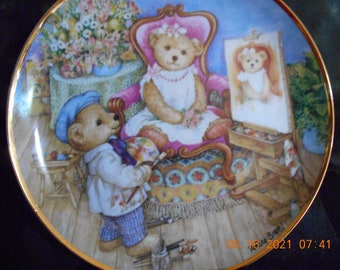 Franklin Mint -Pretty as a Picture - Teddy Bear Plate