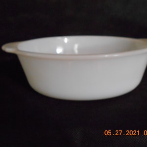 Fire King Oval - Milk Glass Casserole Dish