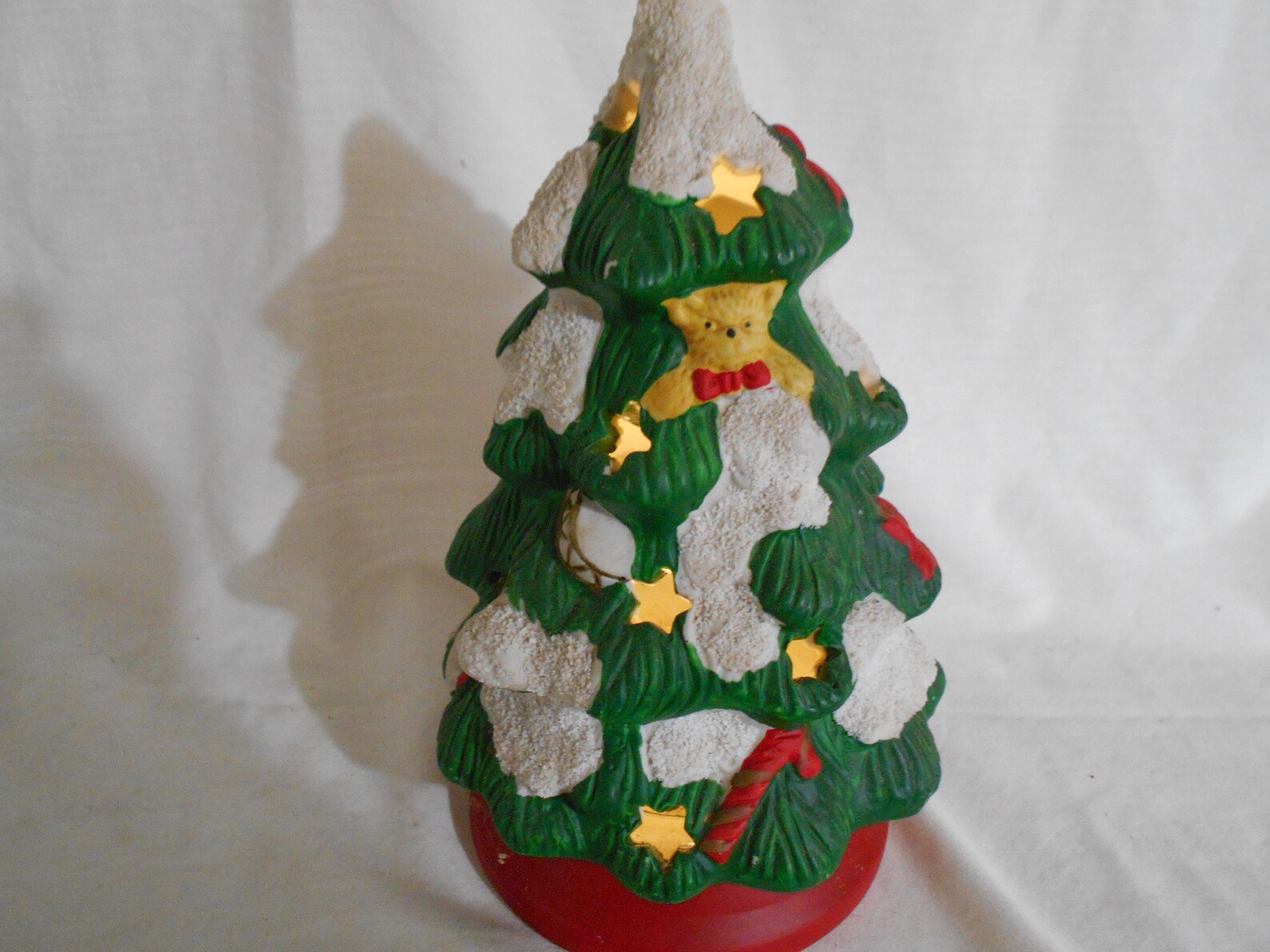 Ceramic Christmas Tree Tea Light Holder 2 Pc Etsy