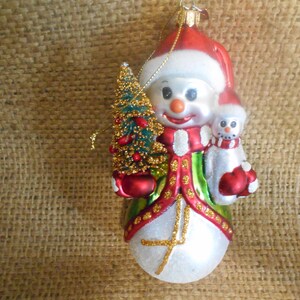 KSA Hand Blown Snowman Ornament