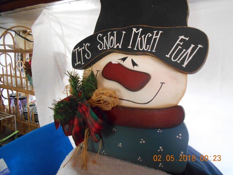 It/'s Snow Much Fun Wood Snowman Plaque