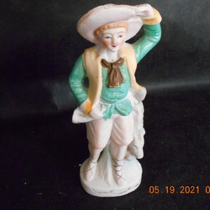 Boy and Dog Figurine - Made in Occupied Japan