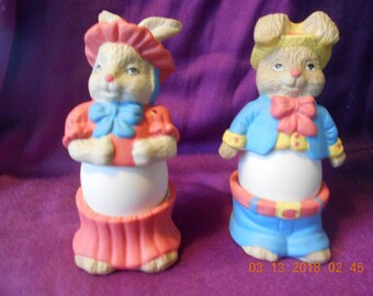 Set of Two Easter Bunny Egg Holders