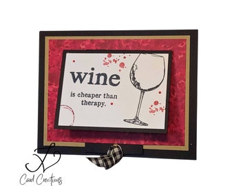 Wine Card with gift card holder