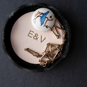 Personalized Leather Ring Dish, Small Jewelry Tray, Anniversary Gift Natural/Beige