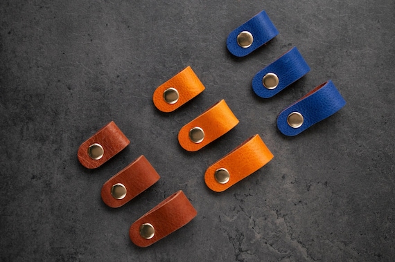 Leather Cord Organizer Set, Handmade Cable Keepers