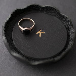 Personalized Leather Ring Dish, Small Jewelry Tray, Anniversary Gift image 1