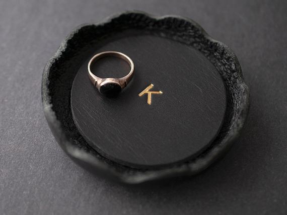 Personalized Ring Dish, Modern Small Jewelry Tray , Leather Jewelry Dish, Housewarming Wedding 3rd Anniversary Birthday Gift for Her Him