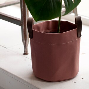 Canvas Planter Bag , Indoor Planter Plant Basket Pot Cover Pot Container Gift For Him Her for plant lover image 5