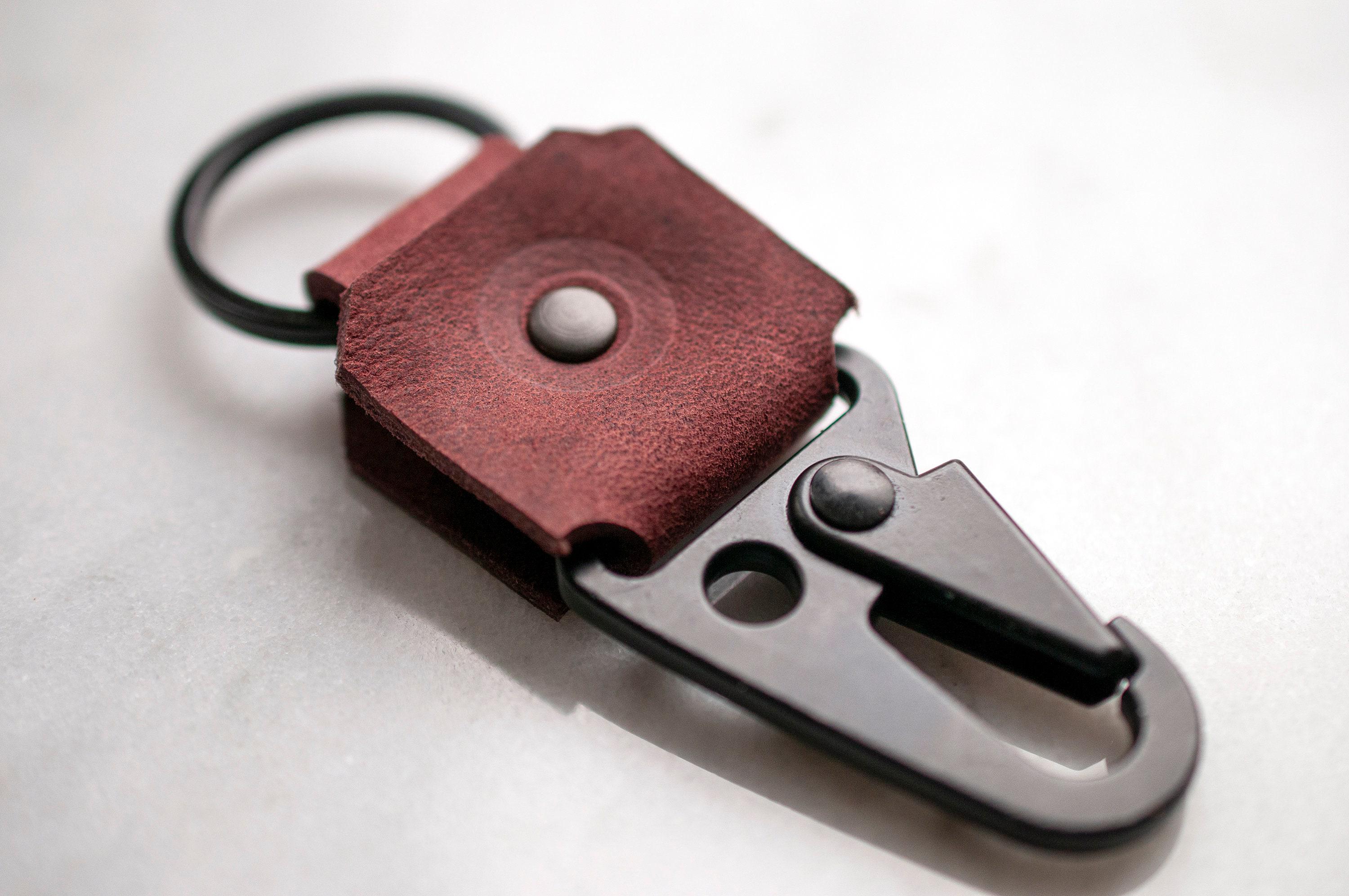 Leather Carabiner Keychain, Sturdy Key Fob, Personalized Gift - Etsy