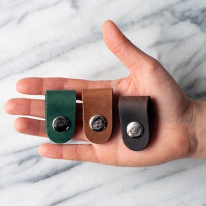 Leather Cord Organizer Set, Headphone Cable Holder, Minimalist Gift
