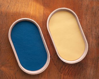 Personalized Leather Valet Tray: Modern Bedside Catchall