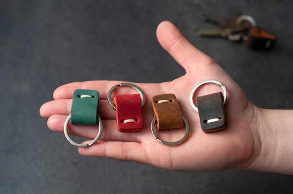 Men Creative Metal Leather Key Chain Ring Keyfob Car Keyring Keychain Holder