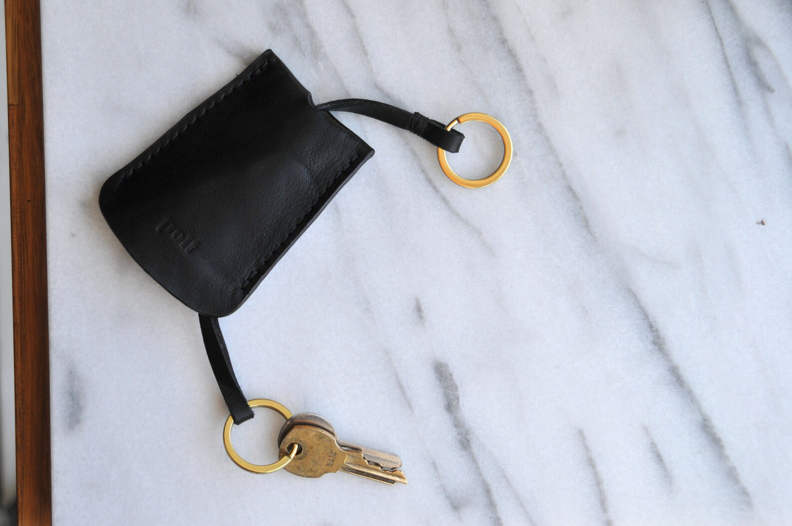 Key Holder With Pull Strap / Leather Key Pouch / Organizer / Etsy
