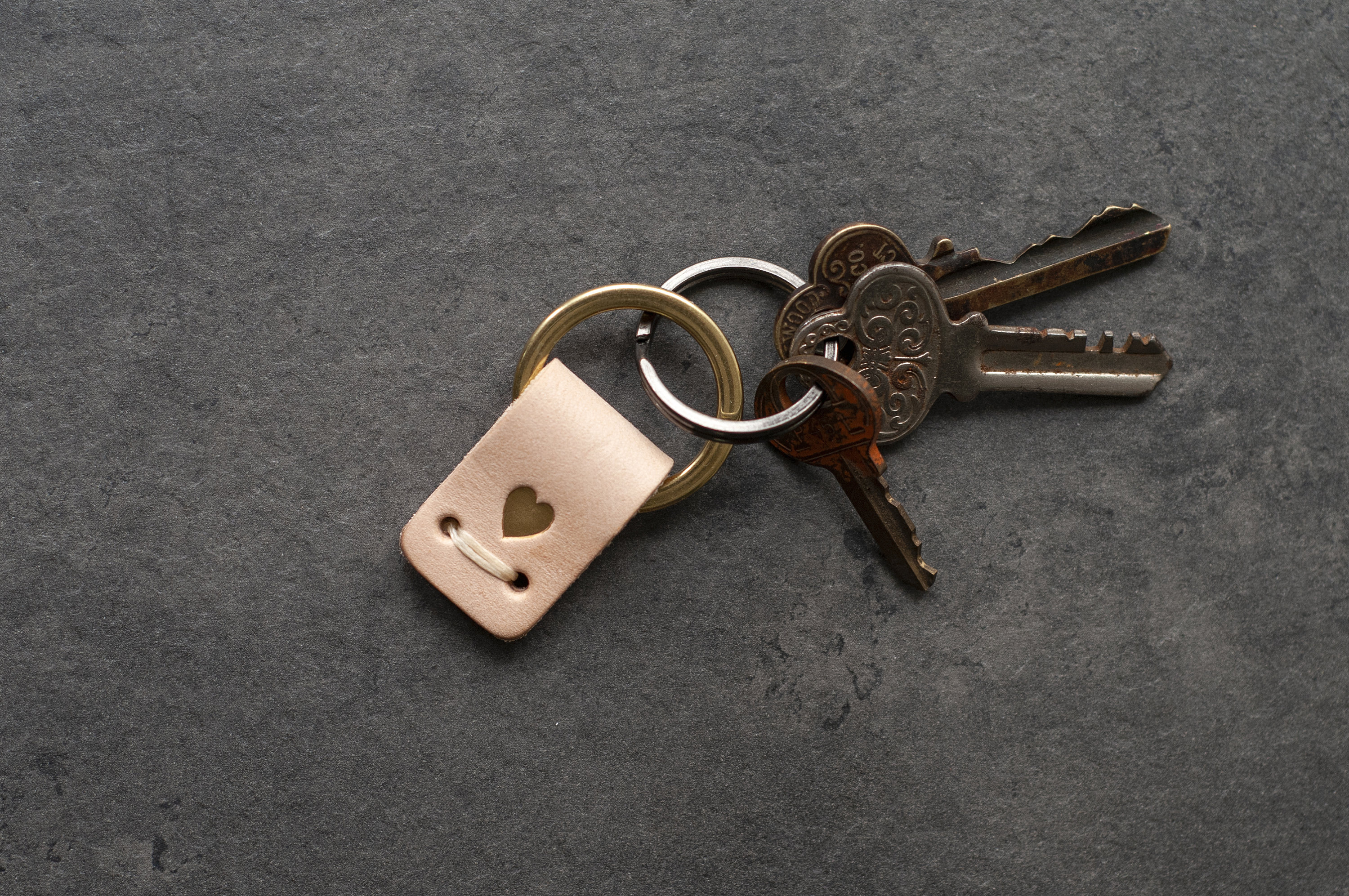 Tiny Leather Key Holders , Small Minimalist Gold Colored Key Tiny Leather Key Holders , Small Minimalist Gold Colored Key