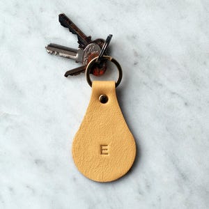 Personalized Leather Key Fob, Monogrammed Key Holder, Anniversary Mothers Day Gift