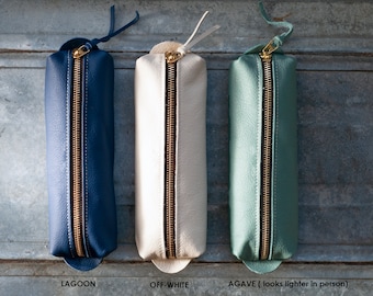 Leather Handcrafted Single Pen Pencil Bag Holder Storage Sleeve Pouch Bl hST 0H Leather Handcrafted Single Pen Pencil Bag Holder Storage Sleeve Pouch Bl hST 0H