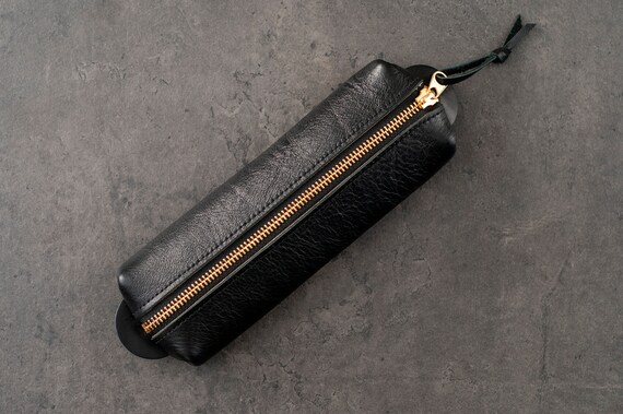 Leather pencil deals bag