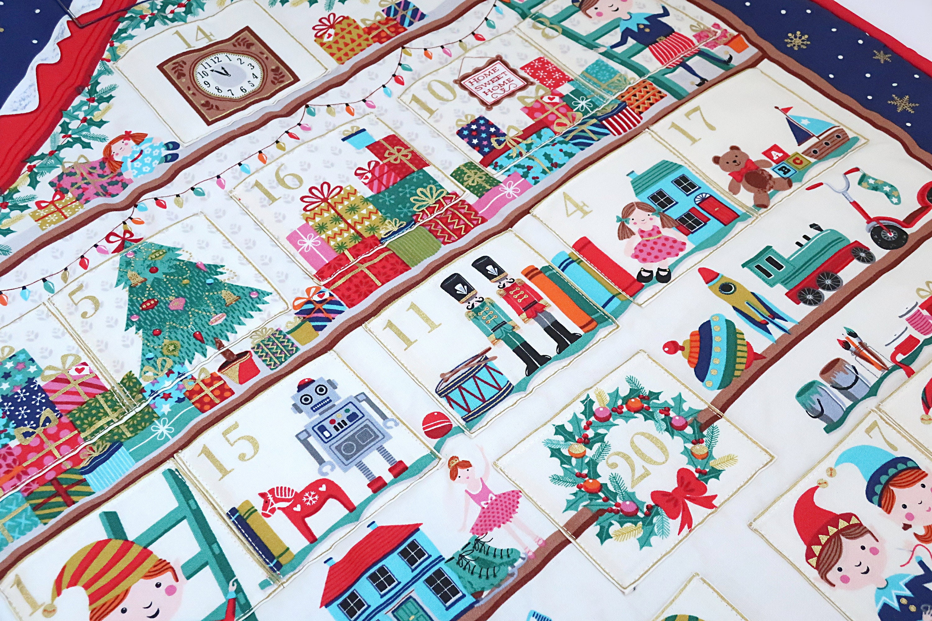 Fabric Advent Calendar Vintage Christmas Reusable Advent Etsy Fabric Advent Calendar Vintage Christmas Reusable Advent Etsy