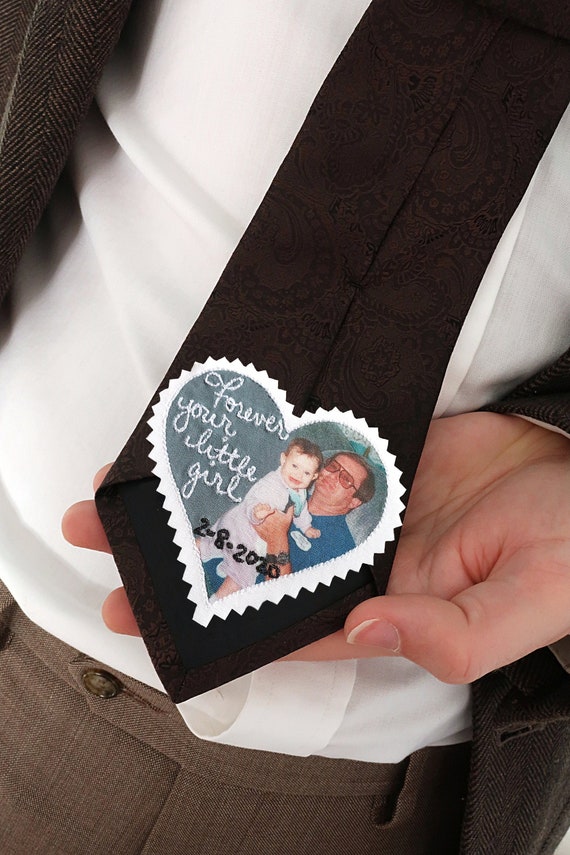dad wedding tie patch