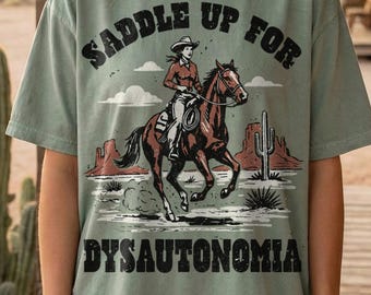 Vintage Western Dysautonomia T-Shirt | POTS Cowgirl Tee