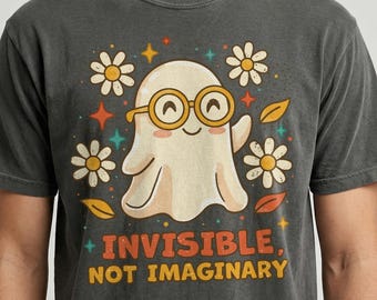 Invisible Disability Ghost Tee | 100% Cotton Comfort Colors Shirt
