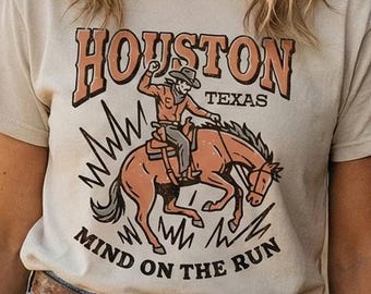 Mind On The Run Shirt | Western ADHD Tee | Country Concert Outfit | Vintage Houston Rodeo | Neurospicy Comfort Colors or Gildan T-Shirt