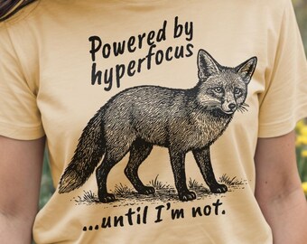 Hyperfocus Fox Graphic Tee in Cotton