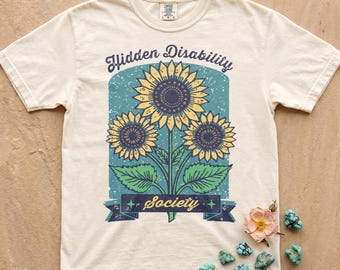 Hidden Disabilities Sunflower T-Shirt | Inclusive Neurodiversity Awareness Apparel