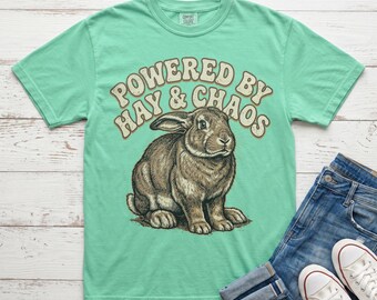 Powered By Hay & Chaos Flemish Giant Bunny Lover | 100% Ringspun Cotton