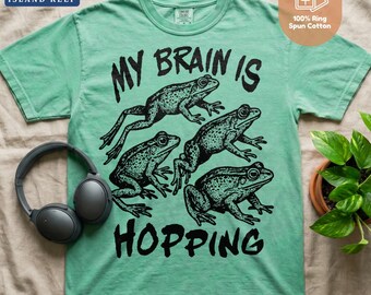 Unhinged Frog T-Shirt | Funny Meme Toad Tee | Chaotic Energy Shirt | Gen Z Humor Gift