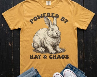 Funny Bunny Shirt | Vintage Rabbit Lover Tee, Comfort Colors Hay & Chaos
