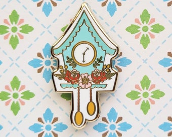 Cuckoo Clock Needle Minder for Embroidery,Magnetic, Scandinavian, Mother's Day,Cross Stitch,Enamel Pin,Gift for Seamstress,Sewing Notions