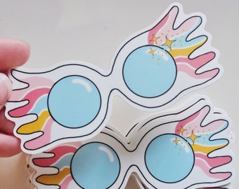 Spectrespecs Sticker, Luna Glasses, Lovegood, Fan Art, Handmade Sticker, see the Wrackspurts