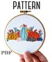 Autumn Pumpkins Embroidery Pattern,Thanksgiving Fall Decorations,Thanksgiving Table Decor,Hand Embroidery, Digital Stitching Pattern, PDF 