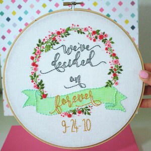 Embroidery Pattern,Beginner Embroidery Kit, Wedding Gift, Instant Download PDF,Hand Embroidery Pattern,Printable Stitching Pattern,Sampler image 2