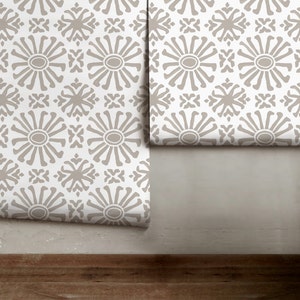 Cusco | Khaki | Peel 'n Stick or Traditional Wallpaper | Made in the USA • Vinyl-Free •  Non-toxic