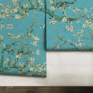 Almond Blossoms Peel 'n Stick or PrePasted Wallpaper Removable Vinyl-Free Non-toxic image 2