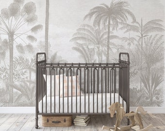 Tropicale Etched Mural | Greige